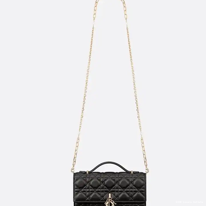 Cheap Miss Mini Lambskin Black Dior Bag Cannage Handle Top 0507 Luxury